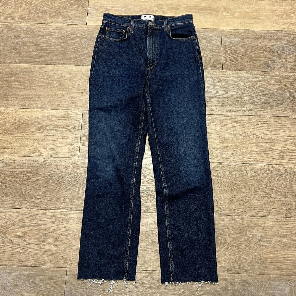 Agolde Women's High Rise Jeans - Dark Blue